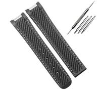 HUTBUVEAW For Omega AT150 Seamaster 300 AQUA TERRA Diving Rubber Watchband Black Blue Silicone Watch Strap 20mm Bracelet With Foding Clasp(Black white no clasp)