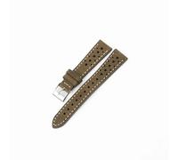 HUTBUVEAW Handmade Watch Band For Strap Porous Breathable Sport Bracelet 18mm 19mm 20mm 22mm Replacement Retro Wristband(Green,19mm)