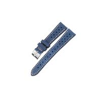 HUTBUVEAW Handmade Watch Band For Strap Porous Breathable Sport Bracelet 18mm 19mm 20mm 22mm Replacement Retro Wristband(Blue,19mm)