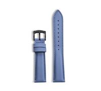 HUTBUVEAW Hybrid Nylon Fabric Watch Strap 18mm 19mm 20mm 22mm Bracelet Quick Release Replacement Black Blue Nylon Watchband(Light Blue Black,22mm)