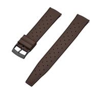 HUTBUVEAW Premium Grade Fluororubber Tropical Watch Strap 18mm 20mm 22mm 24mm For S-eiko SRP777J1 FKM Watch Bands For Men's Diving Watches(Brown Black,22mm)