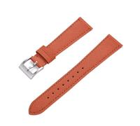 HUTBUVEAW Quick Release Business Vintage Stitched Leather Watch Strap 18mm 19mm 20mm 21mm 22mm 23mm 24mm For Traditional Watch(Orange1,19mm)