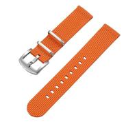 HUTBUVEAW Quick Release Nylon Sailcloth Strap 18mm 20mm 22mm Military Watchband For Watch Accessories Replacement Bracelet(Orange,20mm)