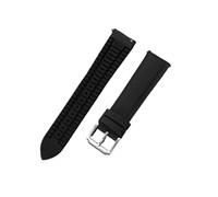 HUTBUVEAW Rubber Sailcloth Strap 18mm 19mm 20mm 21mm 22mm Canvas Nylon Quick Release WatchBand For H-IRSCH(Black Black,22mmx20mm)