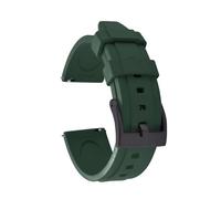 HUTBUVEAW Unisex Classic Quick Release Fluororubber Watch Bands 18-19-20-21-22-23-24mm Rubber Watch Strap Sport Diving Wristband For Seiko(Green-Black Buckle,22mm)