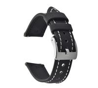 HUTBUVEAW Unisex Waterproof PVC Fabric Leather Watch Strap Quick Release 18mm20mm 22mm Band Sailcloth Watchband Wristband Belt Accessories(BlackWhite-Buckle 1,20mm)