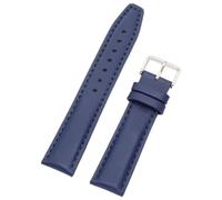 HUTBUVEAW Vintage Soft Genuine Leather Watchband Black Blue Brown 20mm Watch Strap Wristband Replacement Accessories Bracelets For Men(Blue)