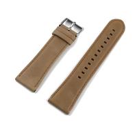 HUTBUVEAW Vintage Watch Strap 24 Mm Light Coffee Handmade Watchbands Waterproof Watch Band Bracelet Pin Buckle