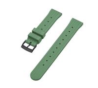 HUTBUVEAW Waffle Rubber Strap 20mm 22mm Sport Quick Release FPM/FKM Rubber Watchbands For Men's Diving Watch(Green black,22mm)