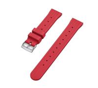 HUTBUVEAW Waffle Rubber Strap 20mm 22mm Sport Quick Release FPM/FKM Rubber Watchbands For Men's Diving Watch(Red silver,20mm)
