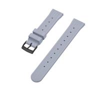 HUTBUVEAW Waffle Rubber Strap 20mm 22mm Sport Quick Release FPM/FKM Rubber Watchbands For Men's Diving Watch(Grey black,20mm)