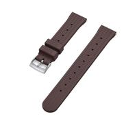 HUTBUVEAW Waffle Rubber Strap 20mm 22mm Sport Quick Release FPM/FKM Rubber Watchbands For Men's Diving Watch(Brown silver,20mm)