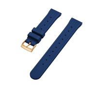 HUTBUVEAW Waffle Rubber Strap 20mm 22mm Sport Quick Release FPM/FKM Rubber Watchbands For Men's Diving Watch(Blue gold,22mm)