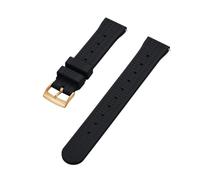 HUTBUVEAW Waffle Rubber Strap 20mm 22mm Sport Quick Release FPM/FKM Rubber Watchbands For Men's Diving Watch(Black gold,22mm)