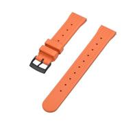 HUTBUVEAW Waffle Rubber Strap 20mm 22mm Sport Quick Release FPM/FKM Rubber Watchbands For Men's Diving Watch(Orange black,20mm)