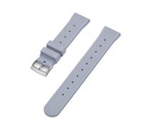 HUTBUVEAW Waffle Rubber Strap 20mm 22mm Sport Quick Release FPM/FKM Rubber Watchbands For Men's Diving Watch(Grey silver,22mm)