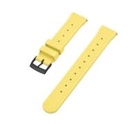 HUTBUVEAW Waffle Rubber Strap 20mm 22mm Sport Quick Release FPM/FKM Rubber Watchbands For Men's Diving Watch(Yellow black,22mm)
