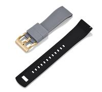 HUTBUVEAW Watch Band Quick Release Rubber Silicone Watch Strap 20mm Watch Strap Watch Replacement Watchband(Grey Black 3)