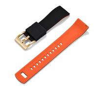 HUTBUVEAW Watch Band Quick Release Rubber Silicone Watch Strap 20mm Watch Strap Watch Replacement Watchband(Black Orange 3)