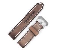 HUTBUVEAW Watchstrap Men Blue Yellow Watchband For Panerai Replacement Bands Wist Bracelet 18mm 20mm 22mm 24mm(Light coffee,22mm)