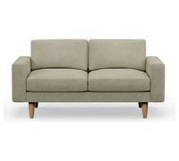 Hutch Fabric Block Arm 2 Seater Sofa - Oat