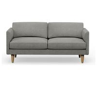Hutch Fabric Curve Arm 3 Seater Sofa - Dove Grey