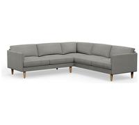 Hutch Fabric Curve Arm 7 Seater Corner Sofa - Dove Grey