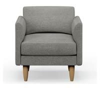 Hutch Fabric Curve Arm Armchair - Dove Grey
