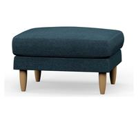 Hutch Fabric Footstool - Aegean Blue