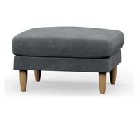 Hutch Fabric Footstool - Slate Grey