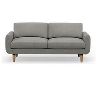 Hutch Fabric Round Arm 3 Seater Sofa - Dove Grey
