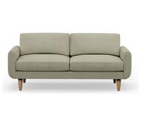 Hutch Fabric Round Arm 3 Seater Sofa - Oat
