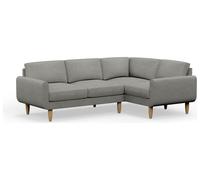 Hutch Fabric Round Arm 4 Seater Corner Sofa - Dove Grey