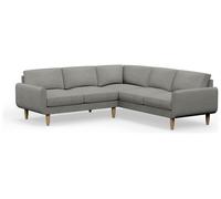 Hutch Plus Fabric Round Arm 5 Seater Corner Sofa - Dove Grey