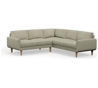 Hutch Plus Fabric Round Arm 5 Seater Corner Sofa - Oat
