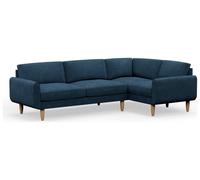 Hutch Slim Reversible Round Arm 5 Seater Sofa - Ink Blue