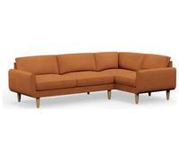 Hutch Slim Reversible Round Arm 5 Seater Sofa - Rust