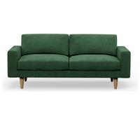 Hutch Velvet Block Arm 3 Seater Sofa - Sage Green