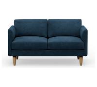 Hutch Velvet Curve Arm 2 Seater Sofa - Ink Blue