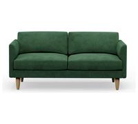 Hutch Velvet Curve Arm 3 Seater Sofa - Sage Green