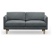 Hutch Velvet Curve Arm 3 Seater Sofa - Slate Grey