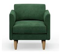 Hutch Velvet Curve Arm Armchair - Sage Green
