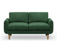 Hutch Velvet Round Arm 2 Seater Sofa - Sage Green