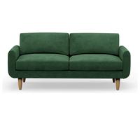 Hutch Velvet Round Arm 3 Seater Sofa - Sage Green