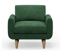 Hutch Velvet Round Arm Armchair - Sage Green