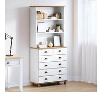 vidaXL Hutch ASKIM White 91 x 40 x 200.5 cm Solid Pine Wood