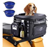 Hutexico Motorcycle Dog Carrier, Portable Pet Carrier Pet Travel Bag Cat Carrier Bag for Harley Street Glide Road King Touring Trike Can Am with Luggage Rack Passenger Seat Load Capacity 20lb (Black)