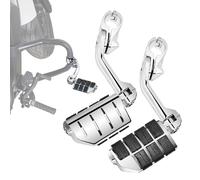 Hutexico Motorcycle Highway Pegs Adjustable Long Angle Footrest Pegs for Harley 1.25" Highway Footpegs Fit for Touring Street Glide Road Dyna Sportster Softail (04)