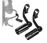 Hutexico Motorcycle Highway Pegs Adjustable Long Angle Footrest Pegs for Harley 1.25" Highway Footpegs Fit for Touring Street Glide Road Dyna Sportster Softail (01)