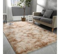 Hutha 5x8 Large Area Rugs for Living Room, Super Soft Fluffy Modern Bedroom Rug, Tie-Dyed Beige Indoor Shag Fuzzy Carpets for Girls Kids Nursery Room Home Decor
